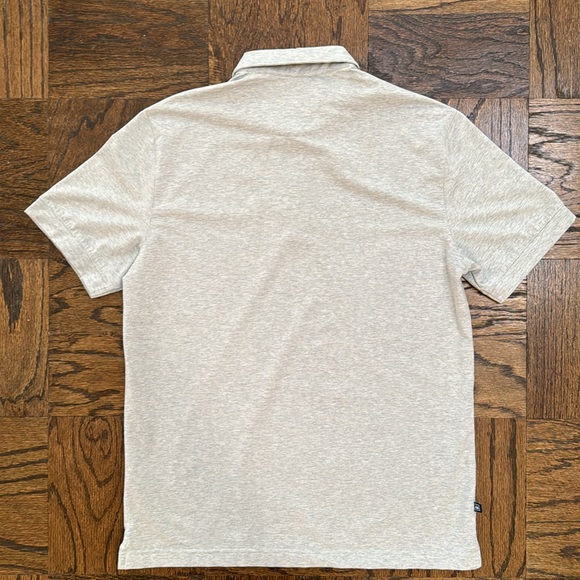 Mizzen+Main Men’s Versa Polo Medium Trim Light Heather Grey Like New - Picture 3 of 9